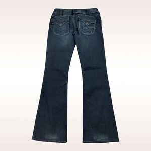 Silver Jeans Womens 30x33 Blue Dark Wash Bootcut Denim Mid Rise Flap Pockets VTG